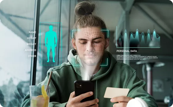 Digital representation of a person's identity with biometric data